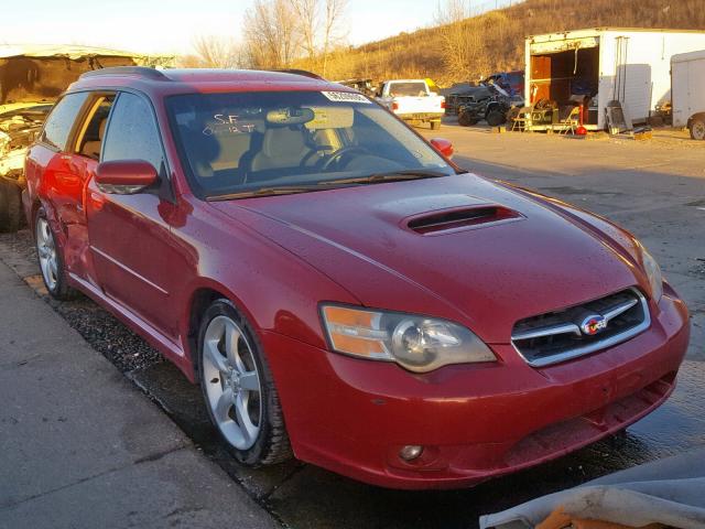 4S3BP686956319501 - 2005 SUBARU LEGACY GT RED photo 1