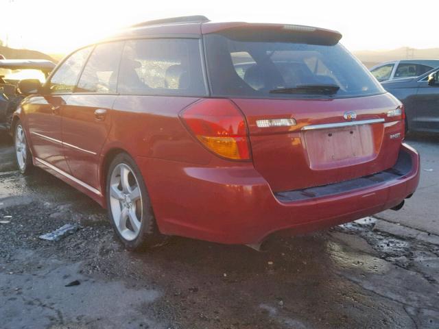 4S3BP686956319501 - 2005 SUBARU LEGACY GT RED photo 3