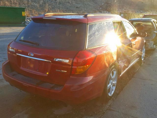 4S3BP686956319501 - 2005 SUBARU LEGACY GT RED photo 4