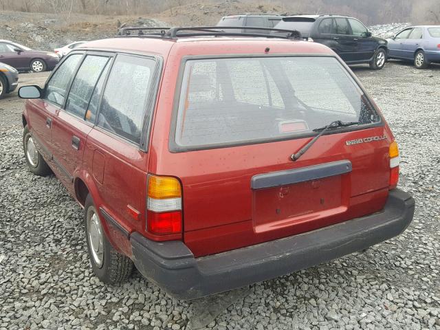 JT2AE92W3K3269194 - 1989 TOYOTA COROLLA DL RED photo 3