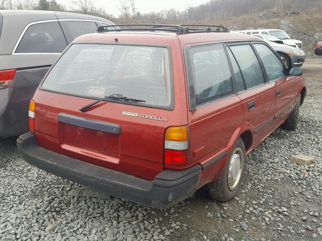 JT2AE92W3K3269194 - 1989 TOYOTA COROLLA DL RED photo 4