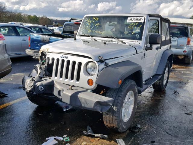 1J4AA2D10AL125350 - 2010 JEEP WRANGLER S SILVER photo 2