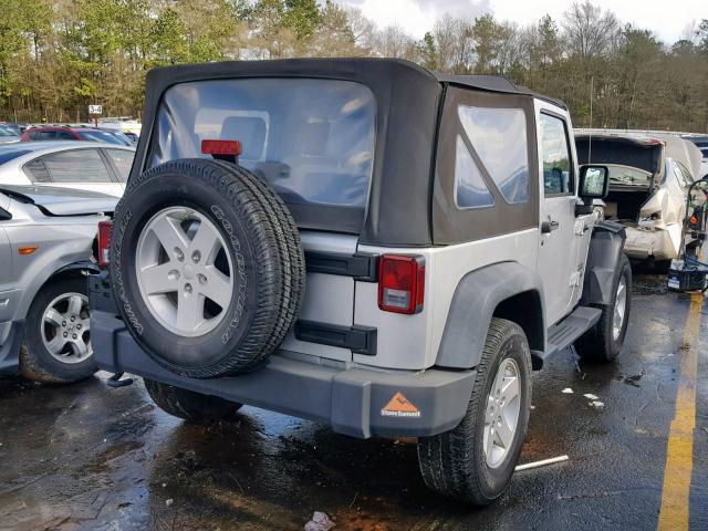 1J4AA2D10AL125350 - 2010 JEEP WRANGLER S SILVER photo 4