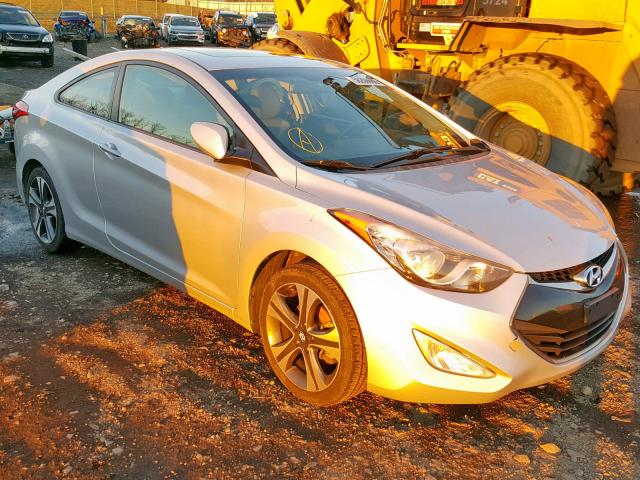 KMHDH6AEXDU006518 - 2013 HYUNDAI ELANTRA CO SILVER photo 1