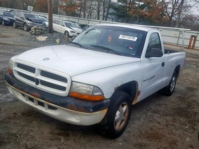 1B7FL26X5YS640481 - 2000 DODGE DAKOTA WHITE photo 2