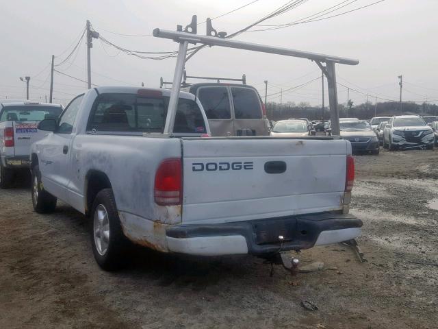 1B7FL26X5YS640481 - 2000 DODGE DAKOTA WHITE photo 3