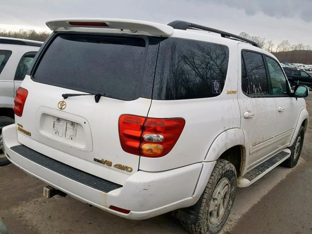 5TDBT48A11S047864 - 2001 TOYOTA SEQUOIA LI WHITE photo 4