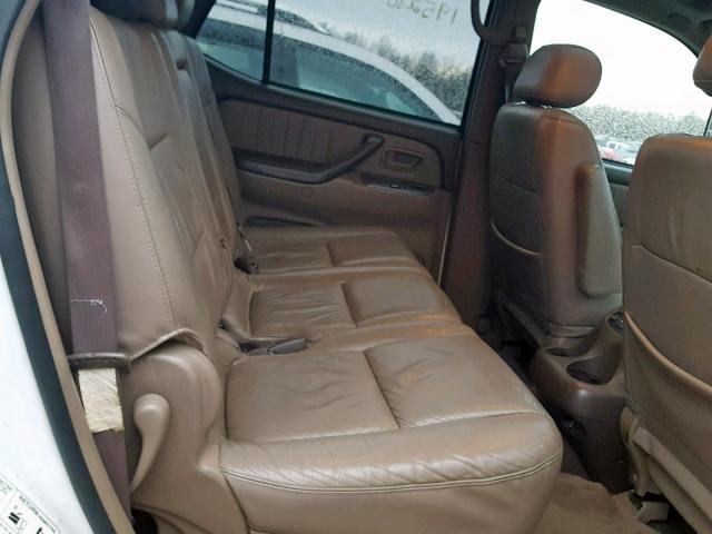 5TDBT48A11S047864 - 2001 TOYOTA SEQUOIA LI WHITE photo 6