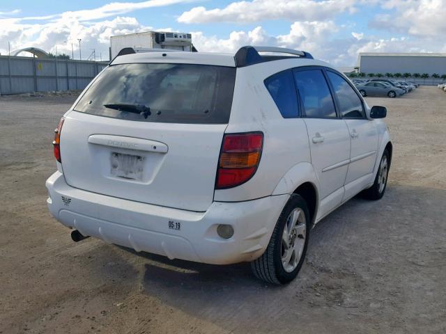 5Y2SL63815Z430482 - 2005 PONTIAC VIBE WHITE photo 4