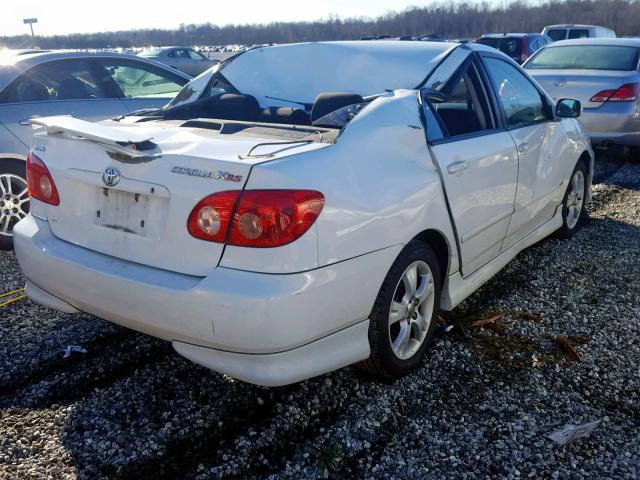 2T1BY32E15C324857 - 2005 TOYOTA COROLLA XR WHITE photo 4