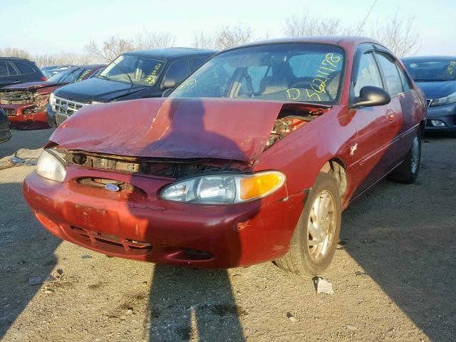 1FALP13P7VW412062 - 1997 FORD ESCORT LX RED photo 2