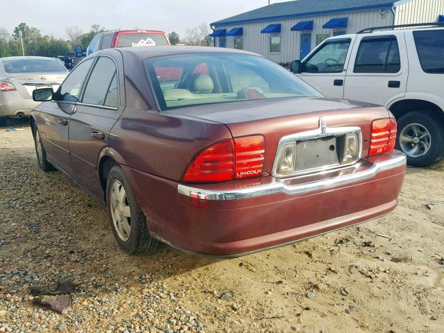 1LNHM86S32Y627998 - 2002 LINCOLN LS MAROON photo 3