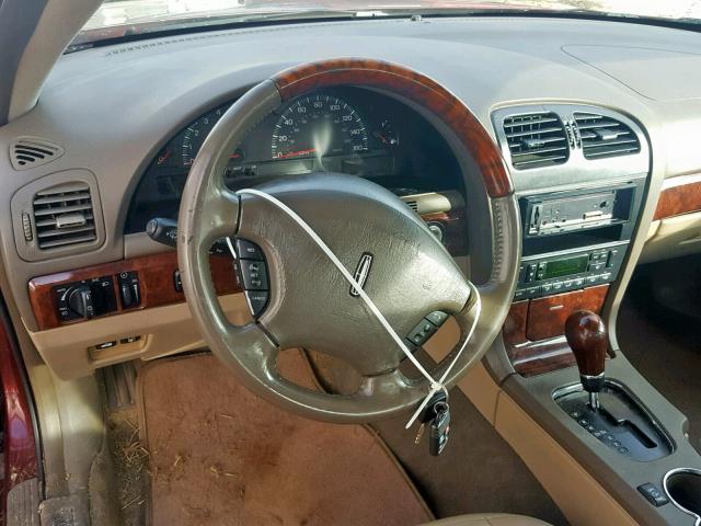 1LNHM86S32Y627998 - 2002 LINCOLN LS MAROON photo 9