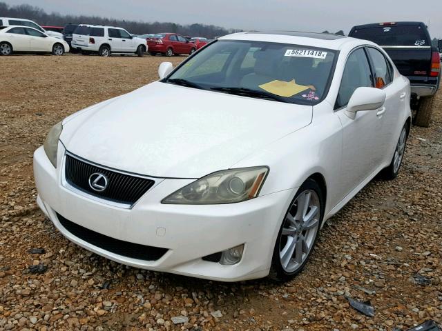 JTHBK262X65021536 - 2006 LEXUS IS 250 WHITE photo 2