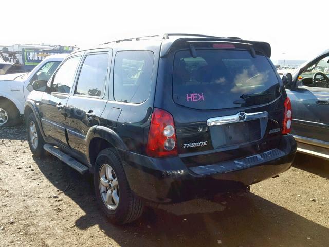 4F2CZ06115KM28707 - 2005 MAZDA TRIBUTE S BLACK photo 3