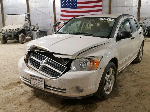 1B3HB48B37D559413 - 2007 DODGE CALIBER SX WHITE photo 2