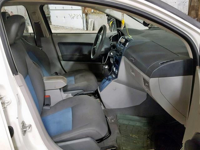 1B3HB48B37D559413 - 2007 DODGE CALIBER SX WHITE photo 5