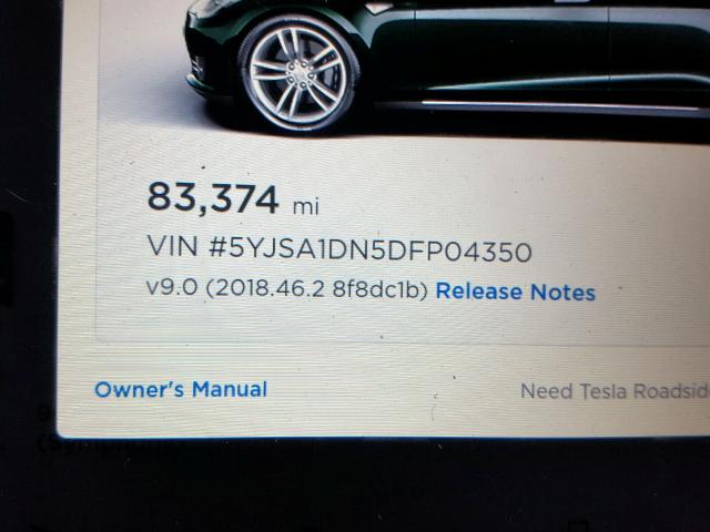 5YJSA1DN5DFP04350 - 2013 TESLA MODEL S Կանաչ լուսանկար 8