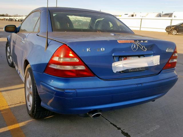 WDBKK65F92F267073 - 2002 MERCEDES-BENZ SLK 320 BLUE photo 3