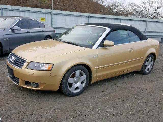 WAUAC48H95K017661 - 2005 AUDI A4 1.8 CAB GOLD photo 2