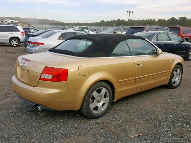 WAUAC48H95K017661 - 2005 AUDI A4 1.8 CAB GOLD photo 4