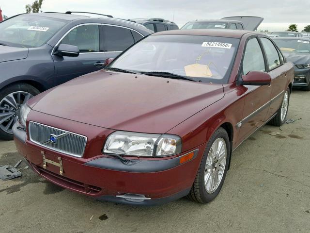 YV1TS94D911152518 - 2001 VOLVO S80 BURGUNDY photo 2