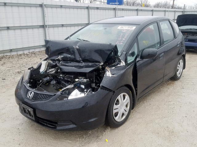 JHMGE8H26AC003312 - 2010 HONDA FIT BLACK photo 2