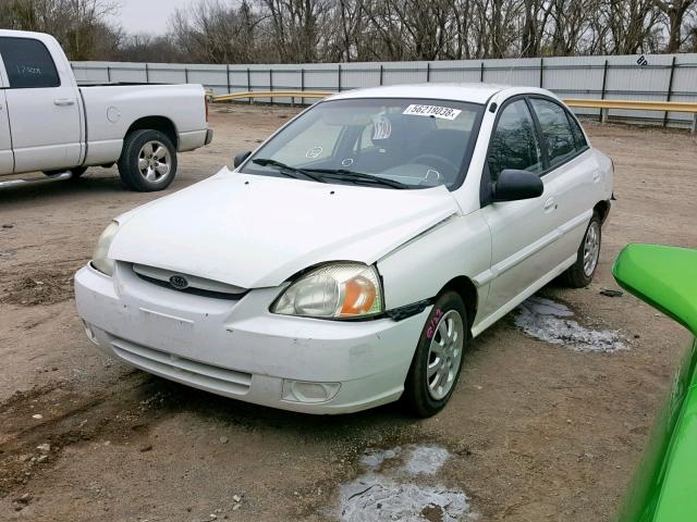 KNADC125756391334 - 2005 KIA RIO WHITE photo 2