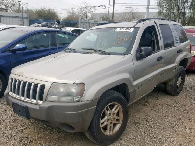 1J4GW48S54C248754 - 2004 JEEP GRAND CHER GRAY photo 2