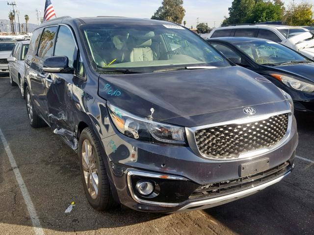 KNDME5C15G6145904 - 2016 KIA SEDONA SXL BLUE photo 1