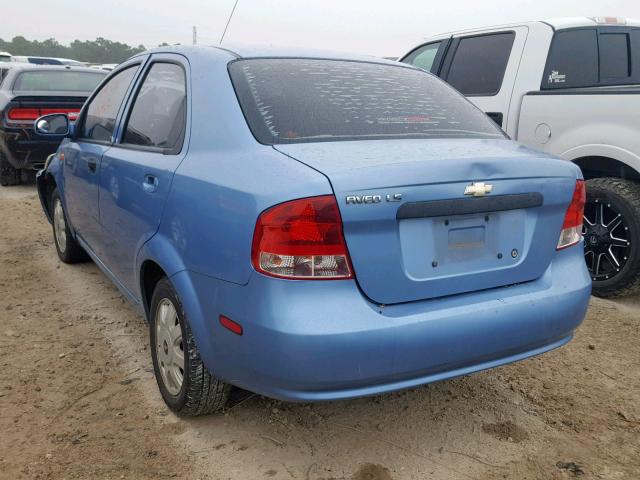 KL1TJ52694B184445 - 2004 CHEVROLET AVEO LS BLUE photo 3