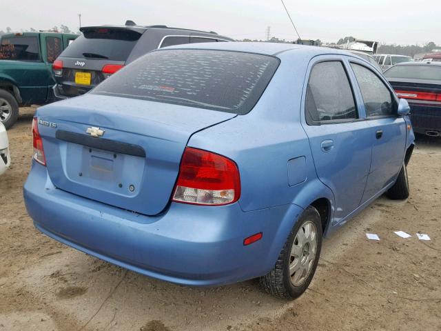 KL1TJ52694B184445 - 2004 CHEVROLET AVEO LS BLUE photo 4
