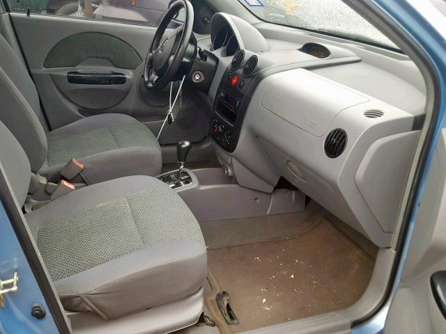 KL1TJ52694B184445 - 2004 CHEVROLET AVEO LS BLUE photo 5