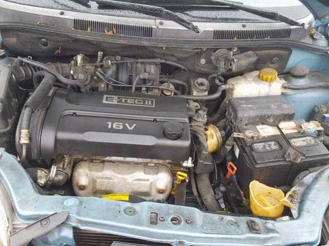 KL1TJ52694B184445 - 2004 CHEVROLET AVEO LS BLUE photo 7