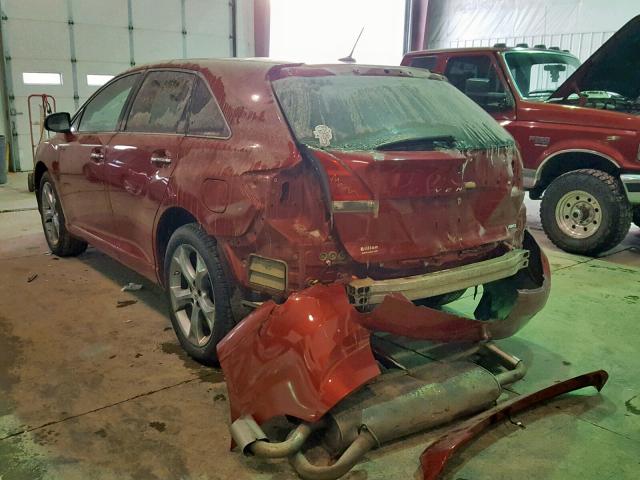 4T3BK3BB2AU034733 - 2010 TOYOTA VENZA BASE RED photo 3