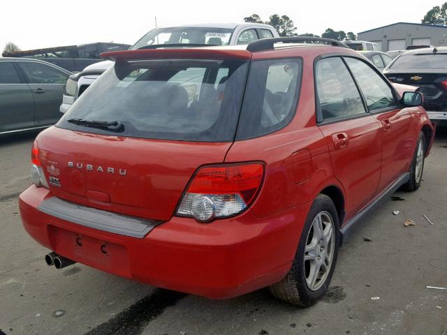 JF1GG29644H810998 - 2004 SUBARU IMPREZA WR RED photo 4