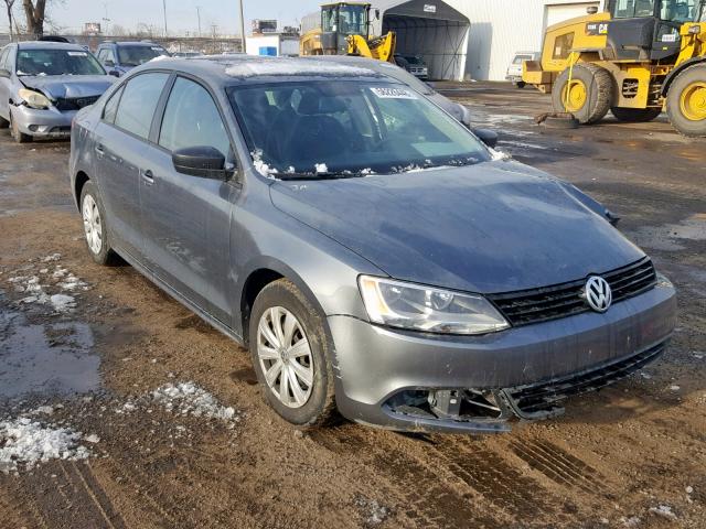 3VW2K7AJ6BM310539 - 2011 VOLKSWAGEN JETTA BASE GRAY photo 1