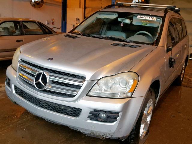 4JGBF71E17A155277 - 2007 MERCEDES-BENZ GL 450 4MA SILVER photo 2