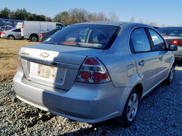 KL1TD56637B158588 - 2007 CHEVROLET AVEO BASE ვერცხლისფერი ფოტო 4