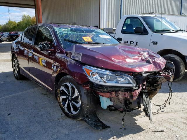 1HGCR2F80GA179593 - 2016 HONDA ACCORD EXL BURGUNDY photo 1