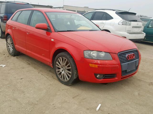 WAUNF78P27A090140 - 2007 AUDI A3 2.0 PRE RED photo 1