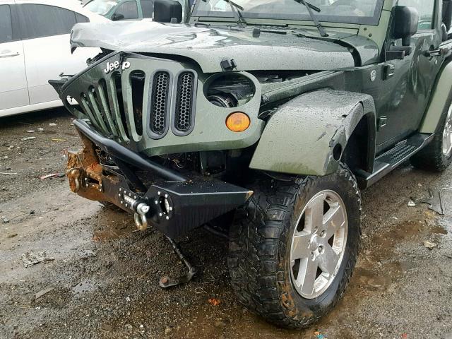 1J8FA541X9L751389 - 2009 JEEP WRANGLER S GREEN photo 10