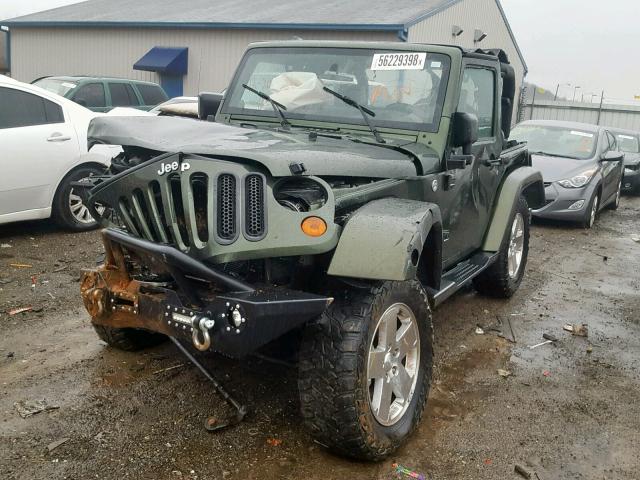 1J8FA541X9L751389 - 2009 JEEP WRANGLER S GREEN photo 2