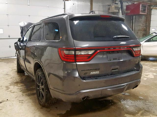 1C4RDJDG2JC145999 - 2018 DODGE DURANGO GT GRAY photo 3