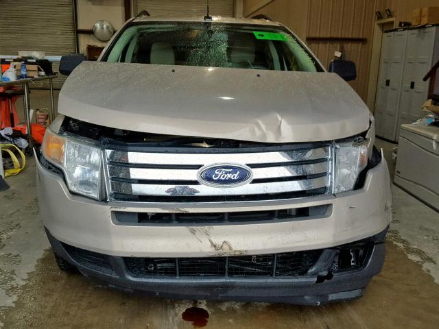 2FMDK36C97BB35626 - 2007 FORD EDGE SE GOLD photo 9