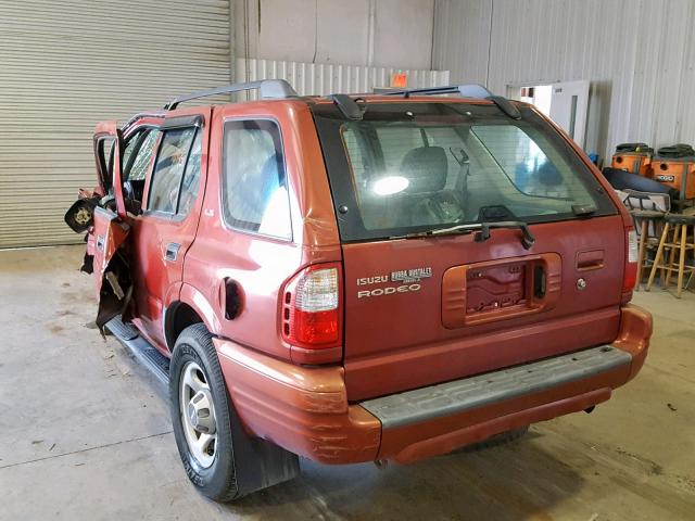 4S2CK58W0Y4339590 - 2000 ISUZU RODEO S/LS ORANGE photo 3