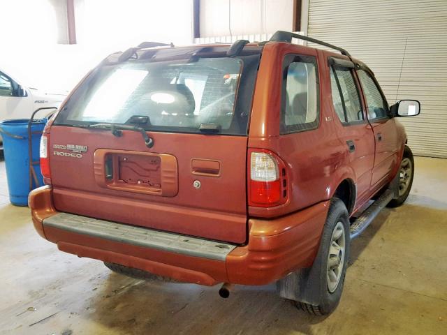 4S2CK58W0Y4339590 - 2000 ISUZU RODEO S/LS ORANGE photo 4