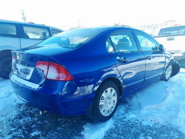 2HGFA16327H010549 - 2007 HONDA CIVIC DX BLUE photo 4