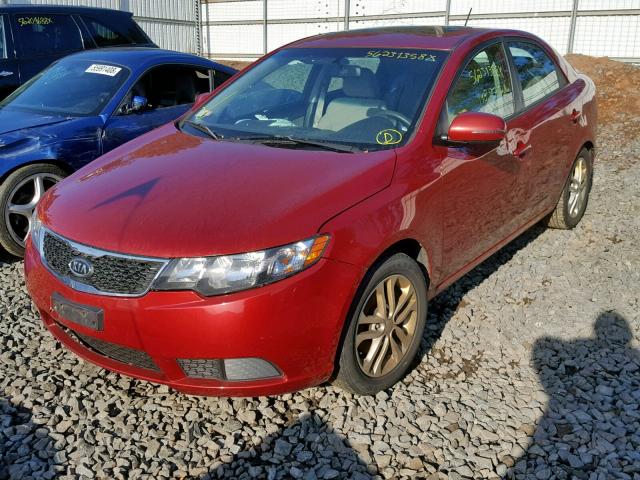 KNAFU4A27C5499602 - 2012 KIA FORTE EX RED photo 2