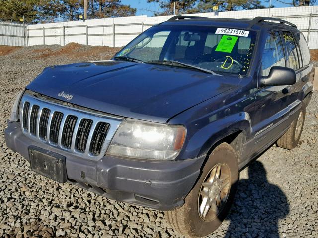 1J4GW48S43C585561 - 2003 JEEP GRAND CHER BLUE photo 2